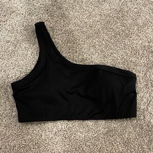 All In Motion Women’s Light Support Brushed Sculpt Asymmetrical Sports Bra - S